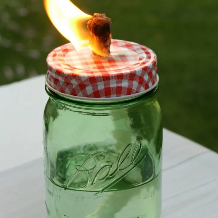 DIY Mason Jar Citronella Candles