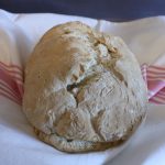 homemade bread on a napkin