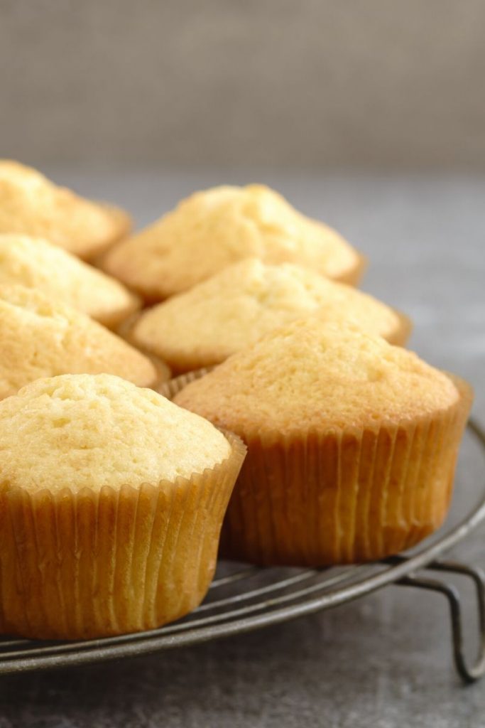 unfrosted vanilla cupcakes