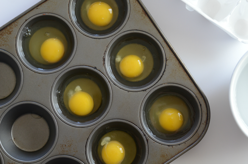 eggs in a muffin tin