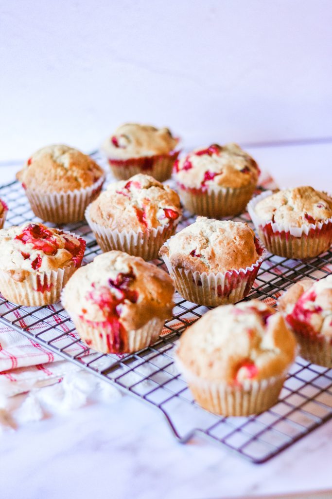 cranberry orange muffins on a plate