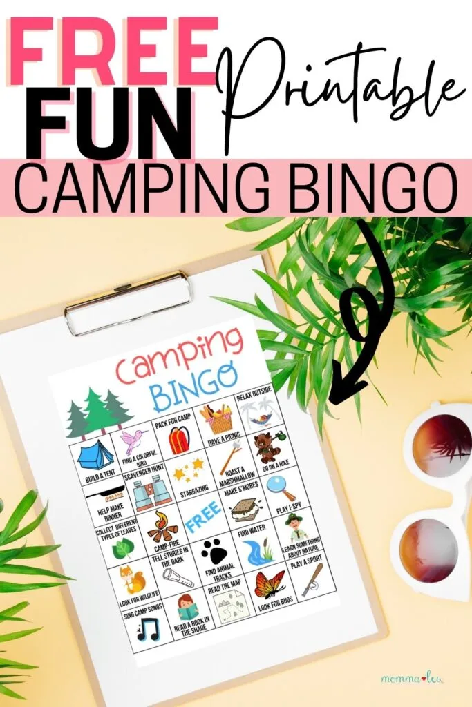 free camping bingo printable