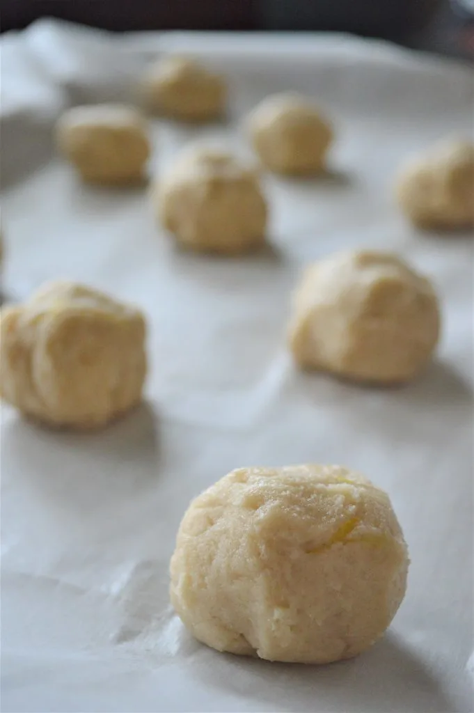 lemon sugar cookies ready to bake