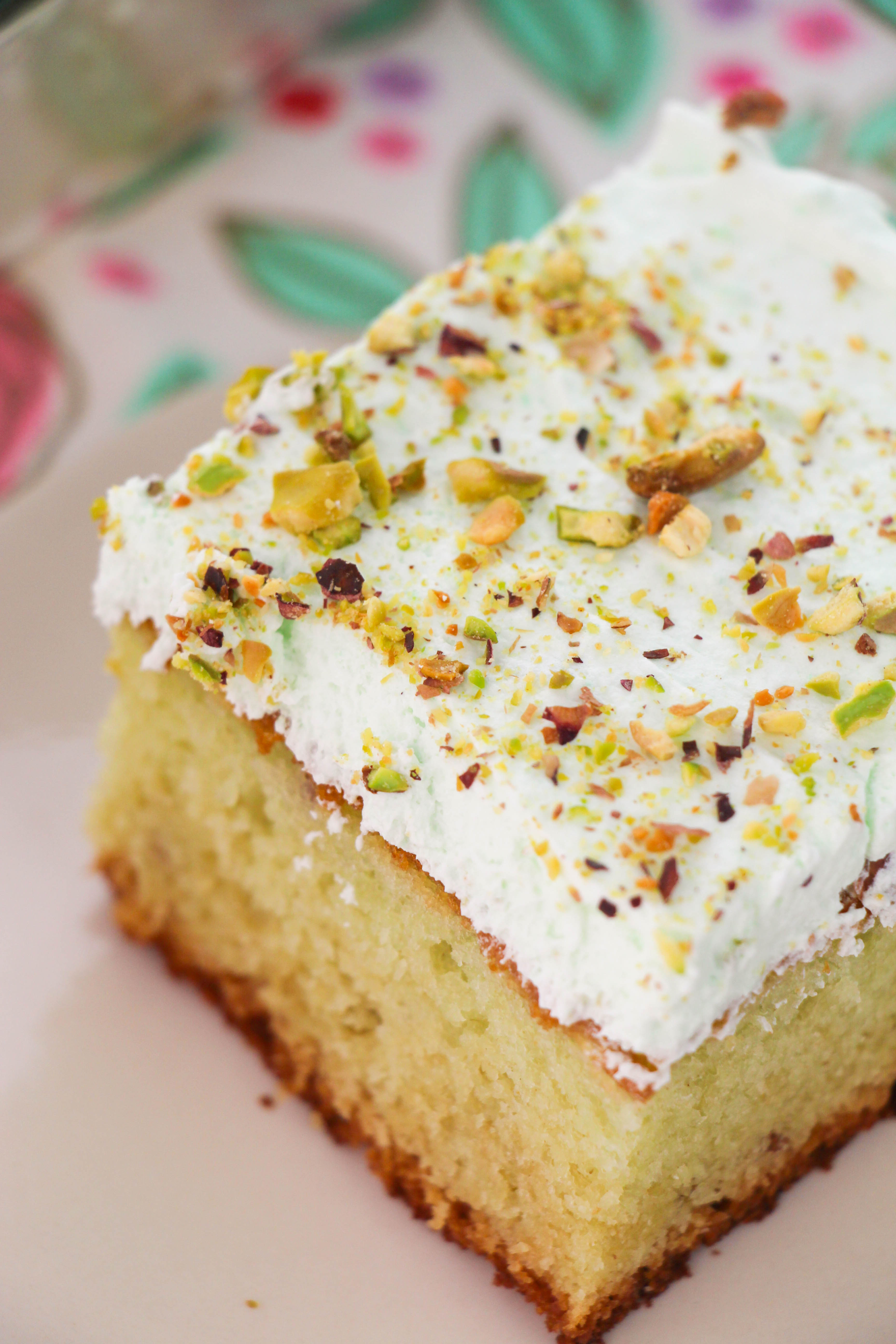 Use a Box of Cake Mix to Make This Easy Pistachio Pudding Cake Recipe!