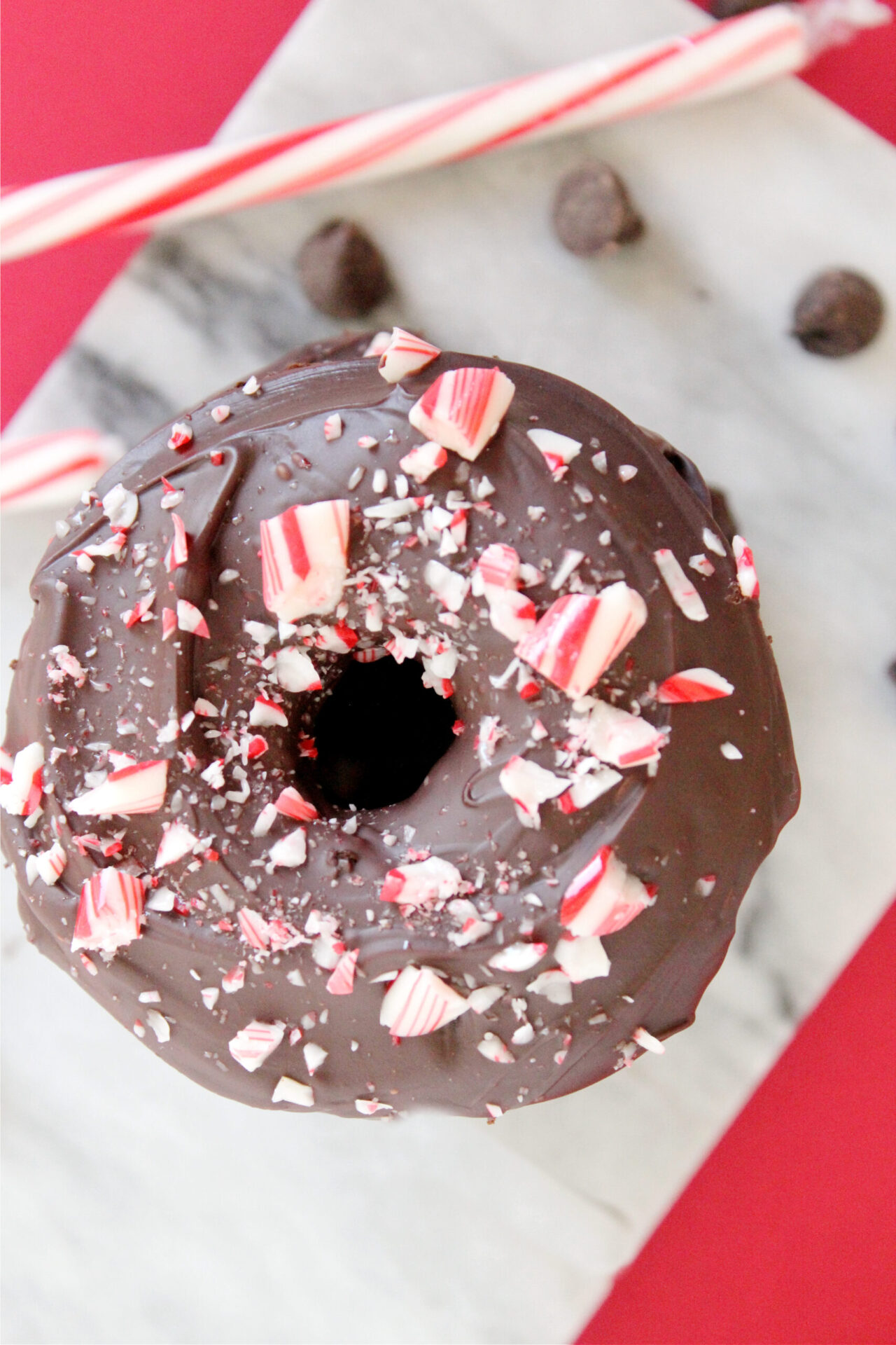 chocolate peppermint donuts