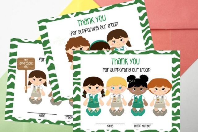 Girl Scout Thank You Cards – Free Printables for Troops &amp; Cookie Sales