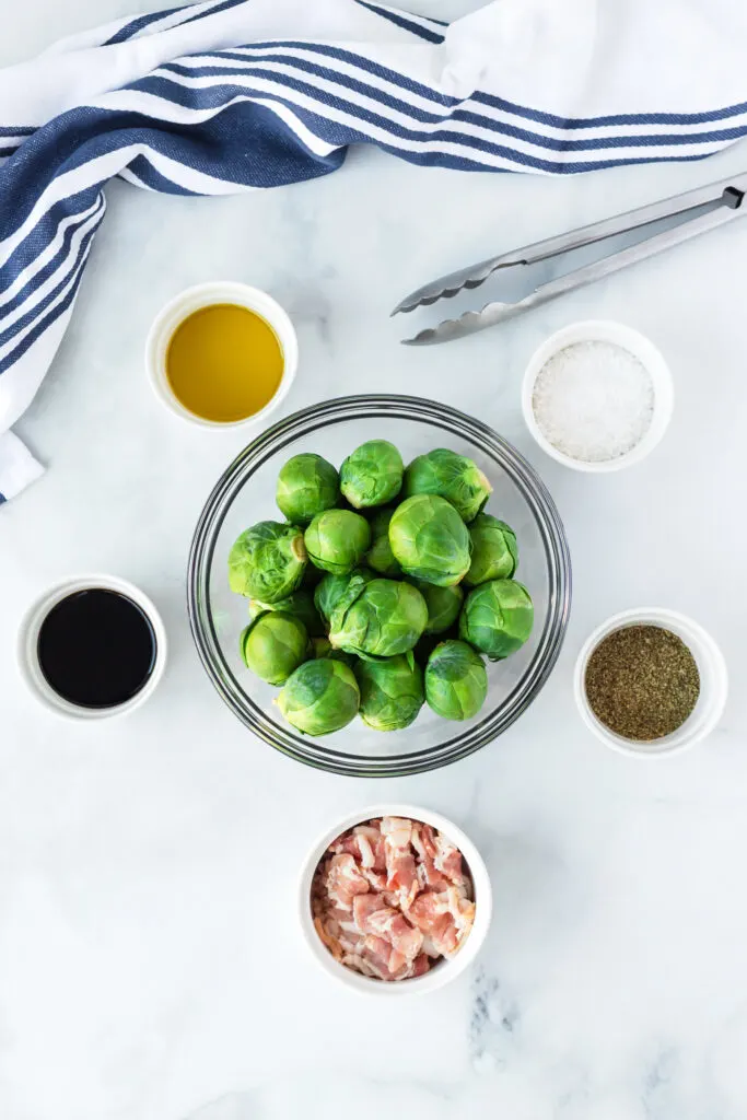 roasted brussel sprouts with bacon ingredients