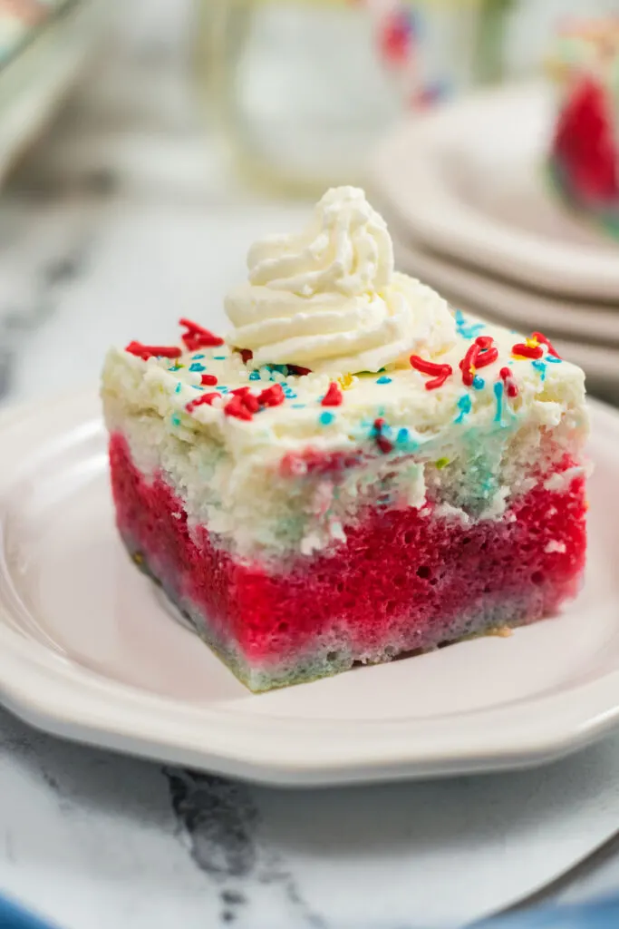 red white blue poke cake