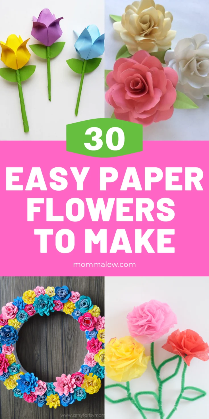 How To Make Easy Paper Flowers For Decorations Or Gifts