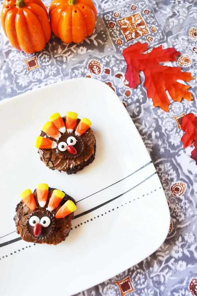 thanksgiving turkey brownies