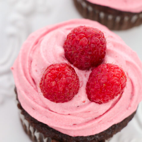 raspberry chocolate cupcakes