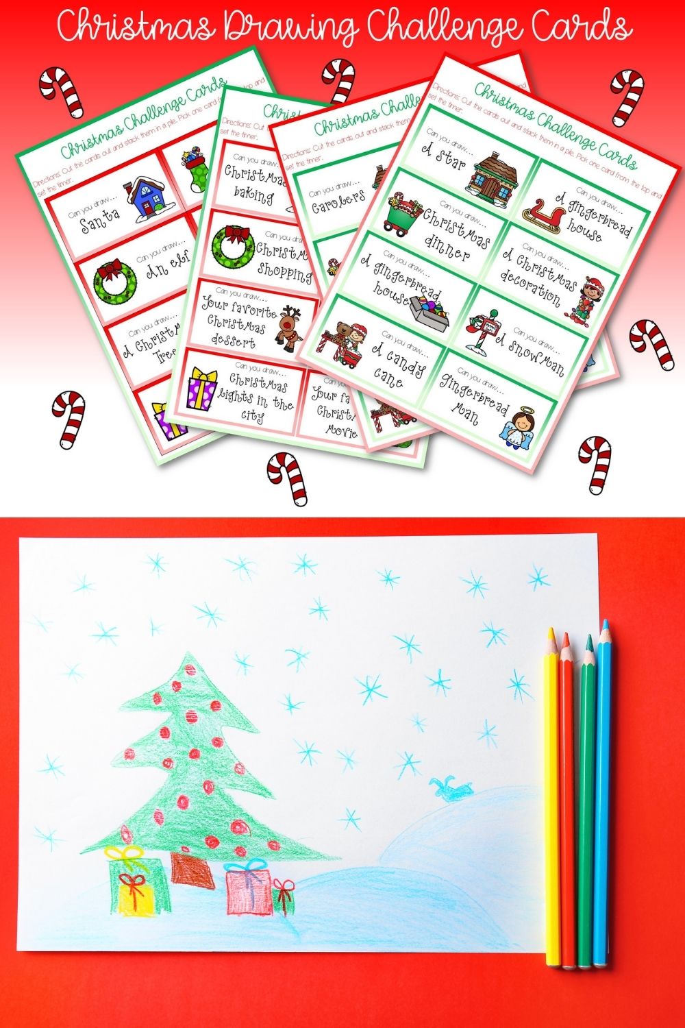 christmas drawing cards