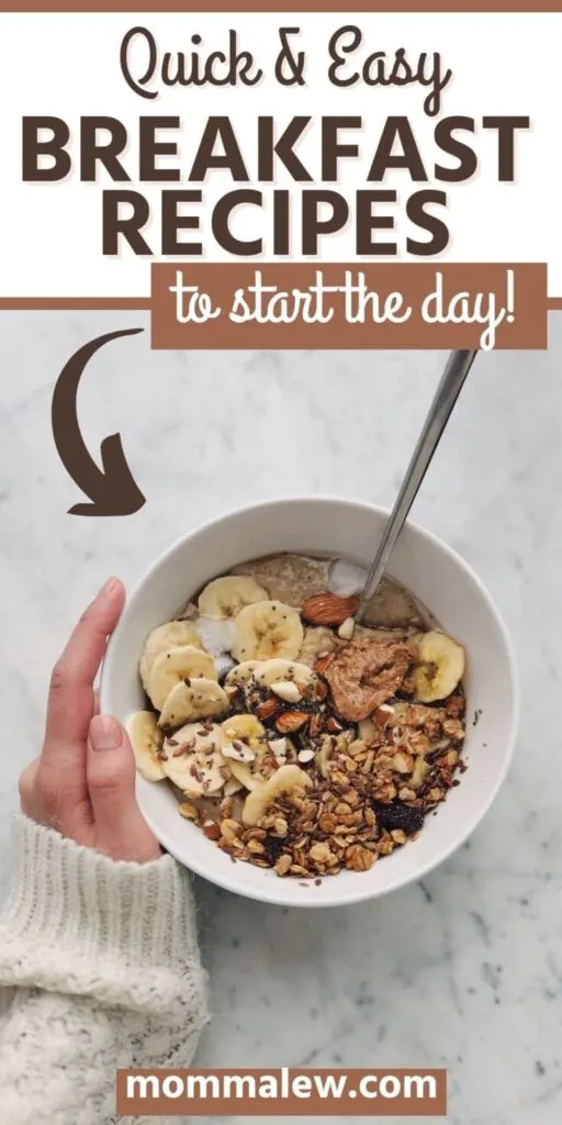 breakfast recipes to start the day - oatmeal in a bowl
