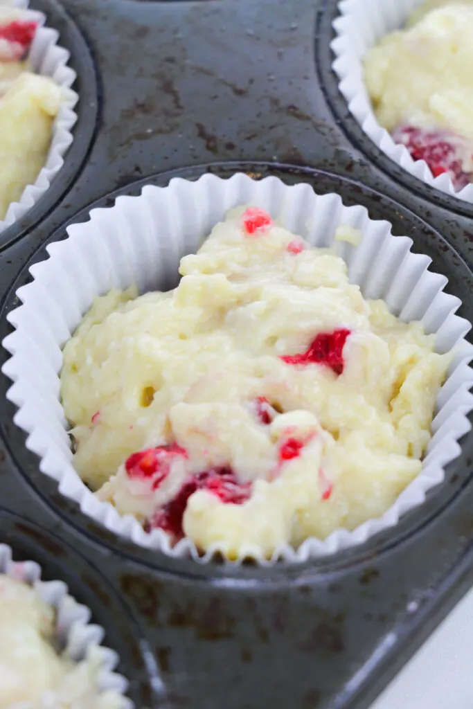 white chocolate raspberry muffins