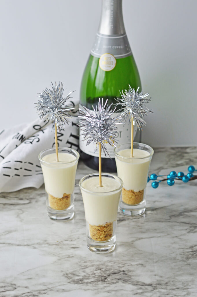 champagne cheesecake shooters 