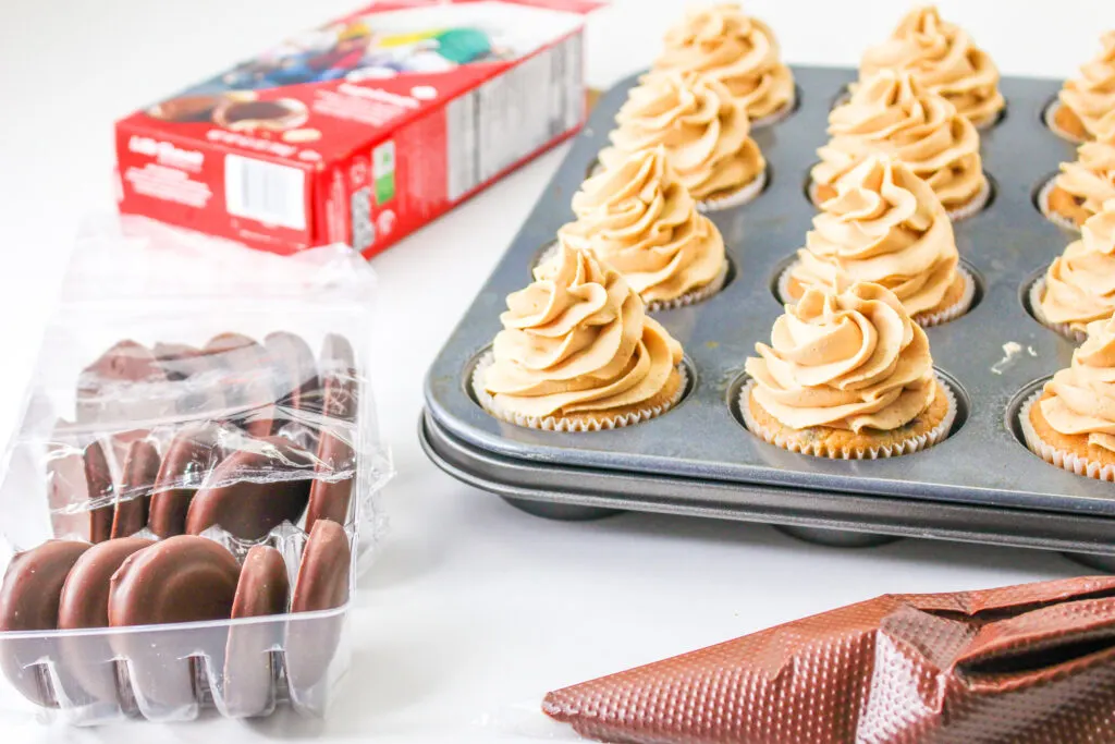 and decorate the cooled cupcakes as desired with frosting, melted chocolate, and/or chocolate chips.