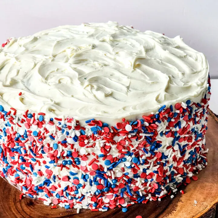 red white blue layer cake