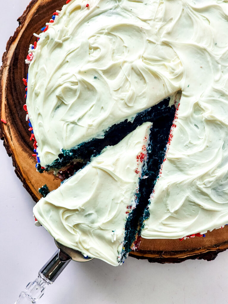 red white blue layer cake