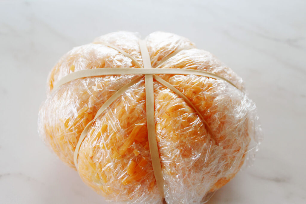 pumpkin shaped cheeseball