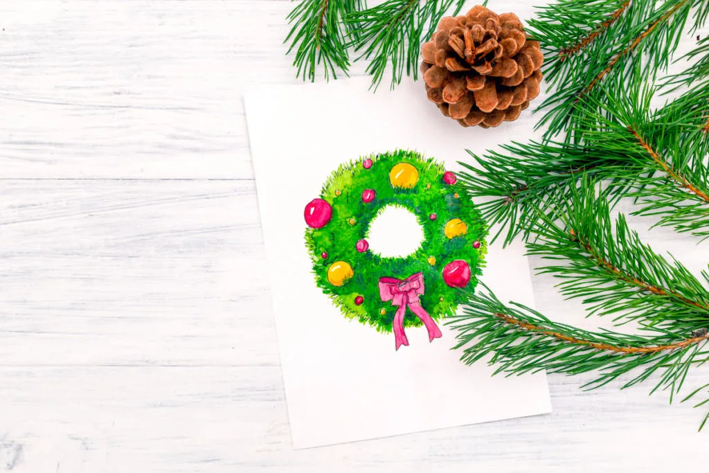 HOW TO DRAW CHRISTMAS CARD 3 BEAUTIFUL AND EASY - Simple Drawing for  Children 