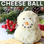 Festive Snowman Cheese Ball 