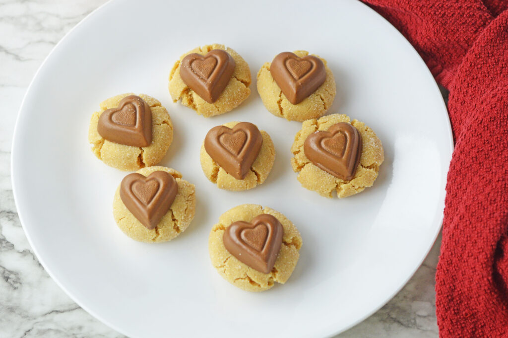 bisquick peanut butter heart blossom cookies