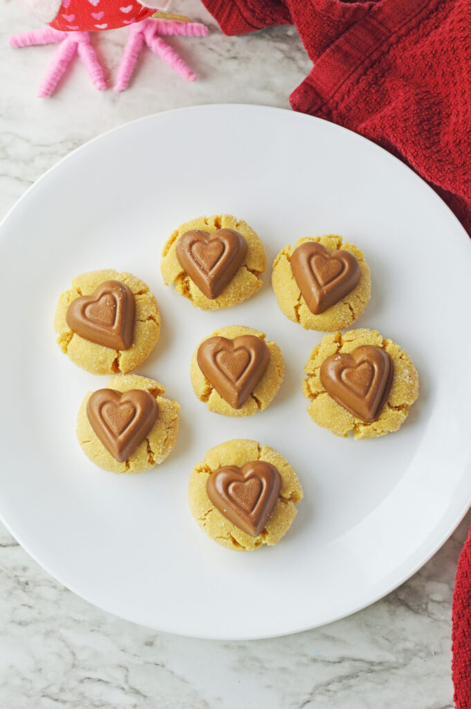 bisquick peanut butter heart blossom cookies