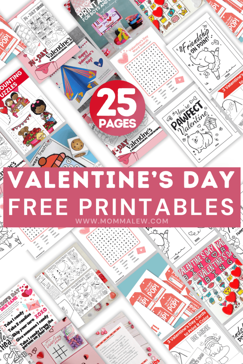 Free Valentine Printables PDF (Coloring, Mazes & More)