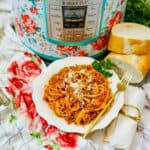 Instant Pot Spaghetti Recipe Card Image