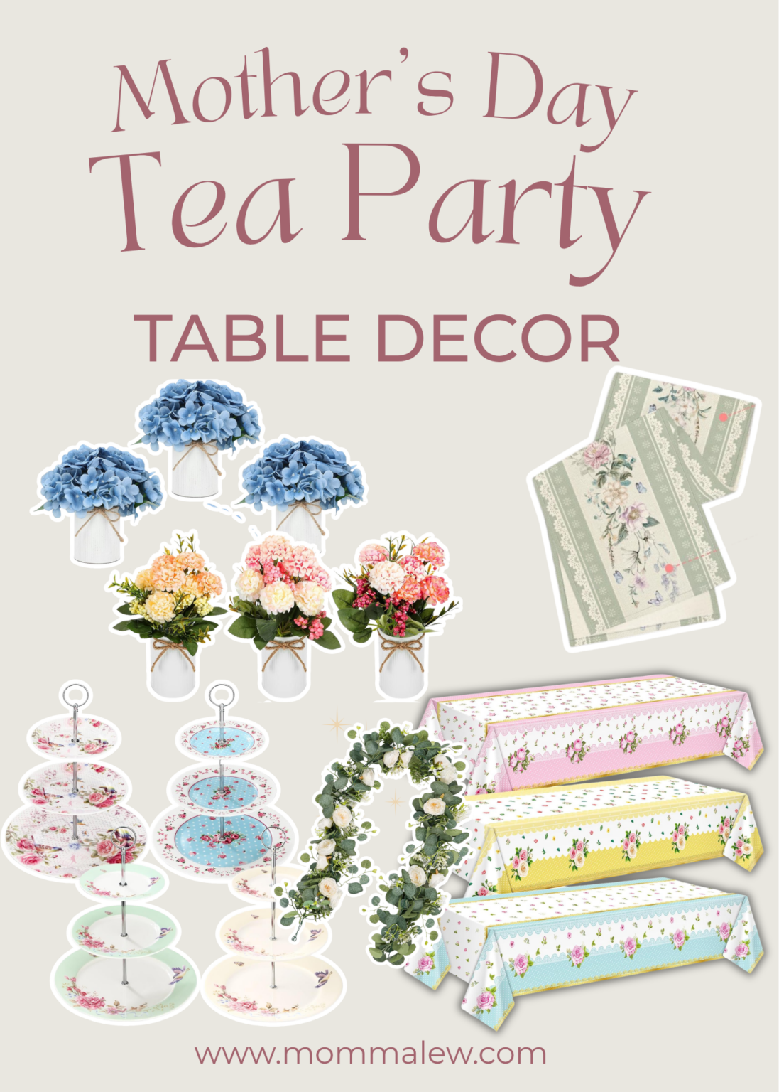 Mother’s Day Tea Party Decorations & Table Ideas